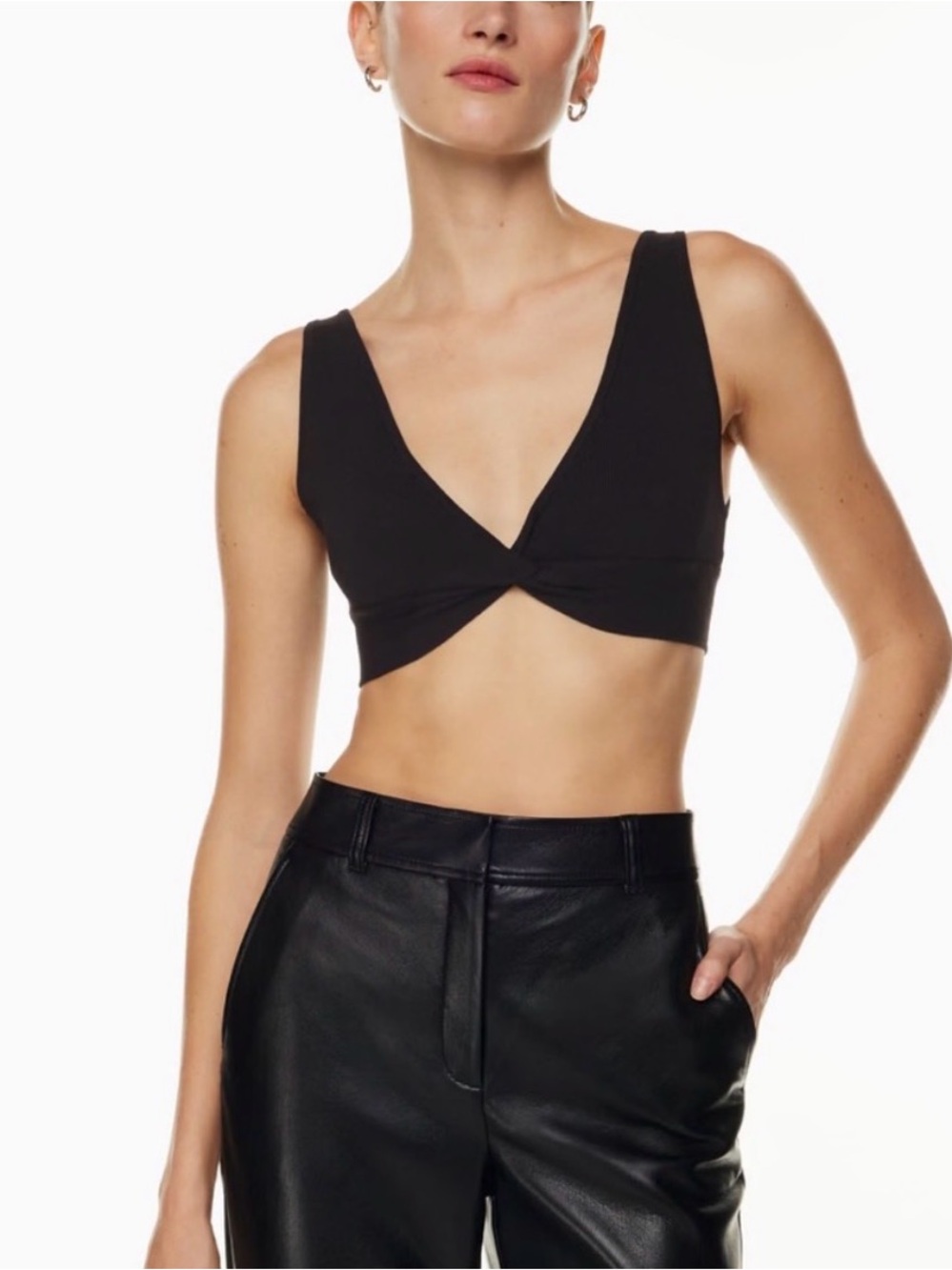 Aritzia Babaton Ego Sculpt Knit Crop Top